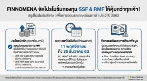 FINNOMENA โปรฯ กองทุน SSF & RMF คุ้มค่า ลดหย่อนภาษีได้จริง!