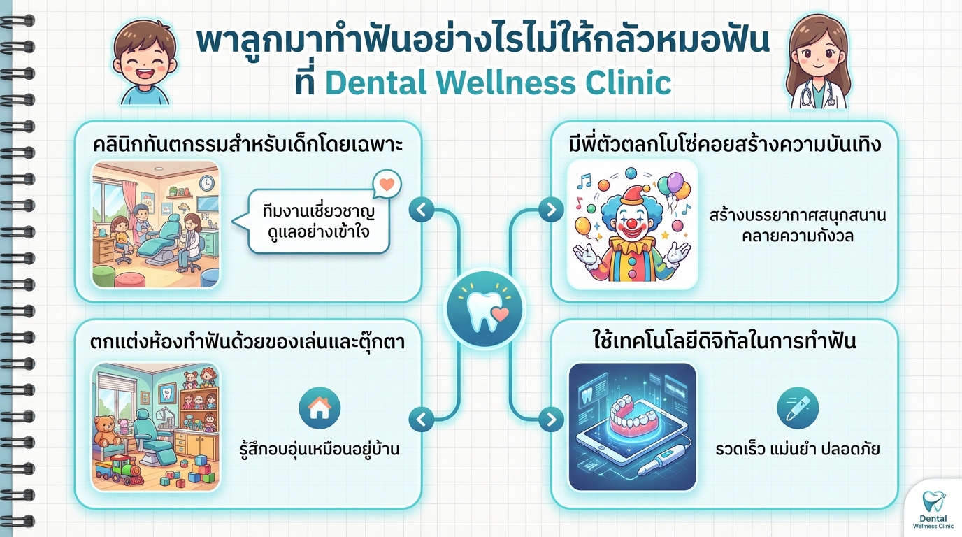 พาลูกทำฟันไม่กลัวหมอฟัน ที่ Dental Wellness Clinic | การงง การเงิน