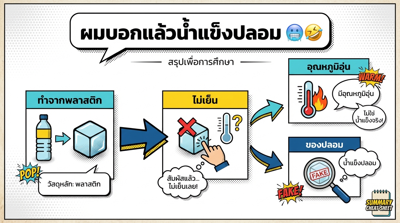 ผมบอกแล้วน้ำแข็งปลอม 🥶🤣 รู้ได้อย่างไร? สัมผัสแล้วเป็นยังไง