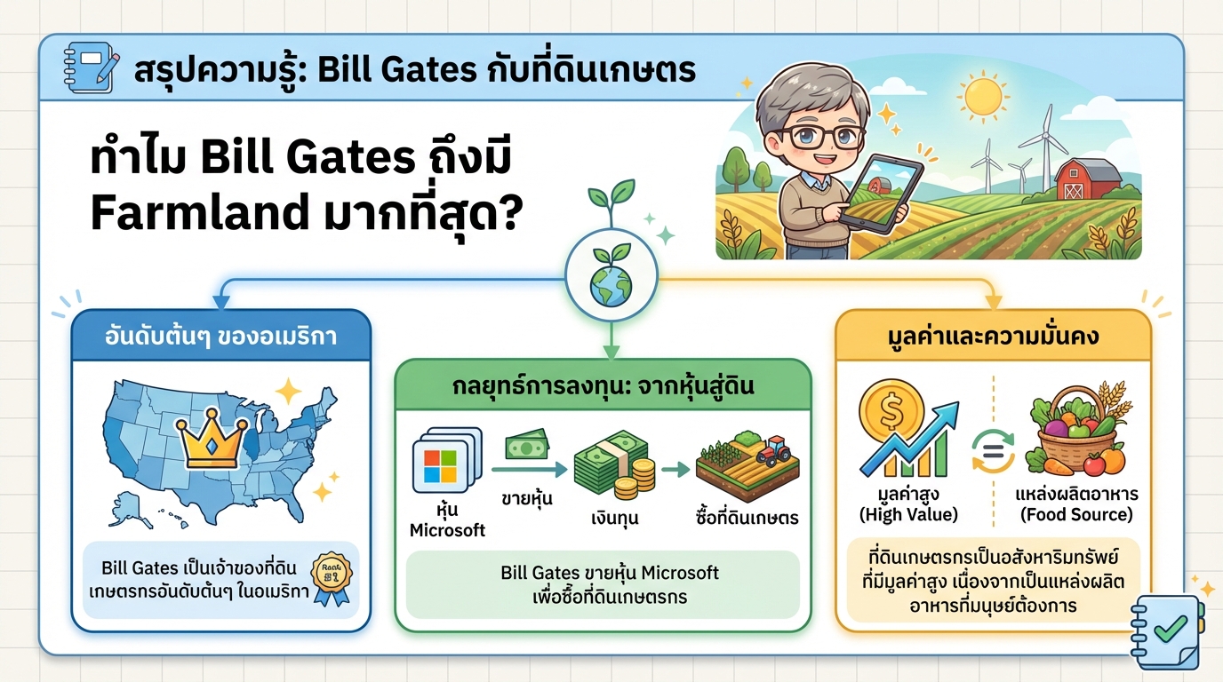 ทำไม Bill Gates ถึงมี Farmland มากที่สุด | การเกษตร