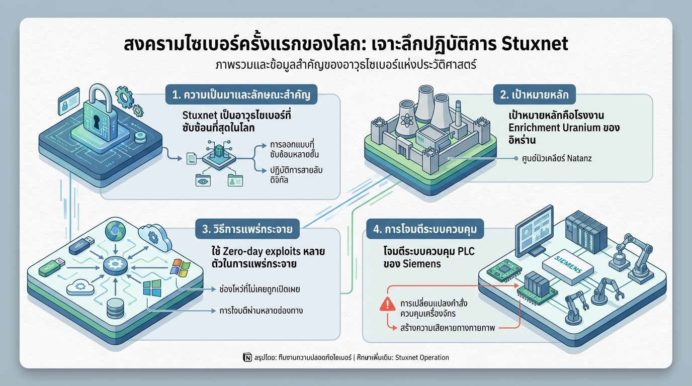 สงครามไซเบอร์ครั้งแรกของโลก: เจาะลึกปฏิบัติการ Stuxnet