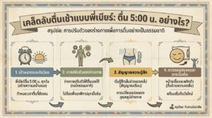 เคล็ดลับตื่นเช้า 5:00 น. ฉบับพี่เบียร์: How P Beer wake up early everyday 🥶