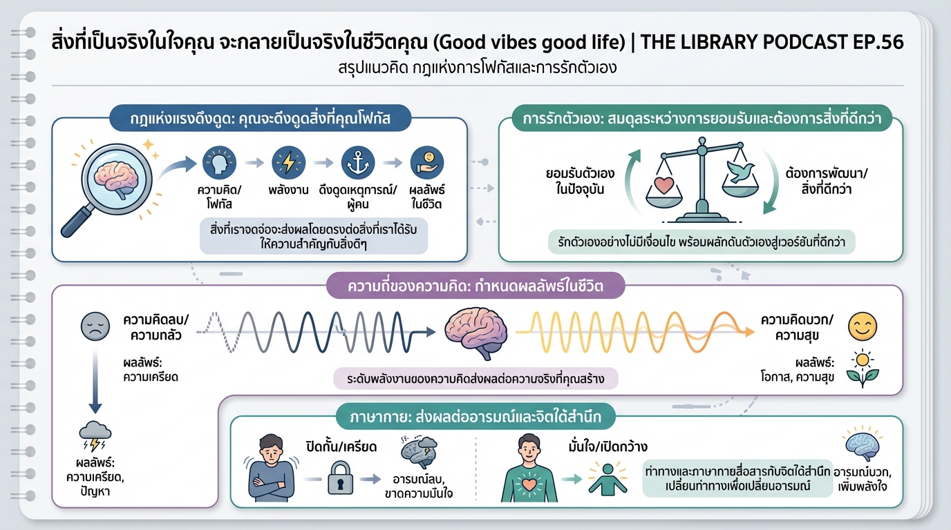 Good Vibes Good Life: สิ่งที่เป็นจริงในใจคุณ สู่ชีวิตจริง | THE LIBRARY PODCAST