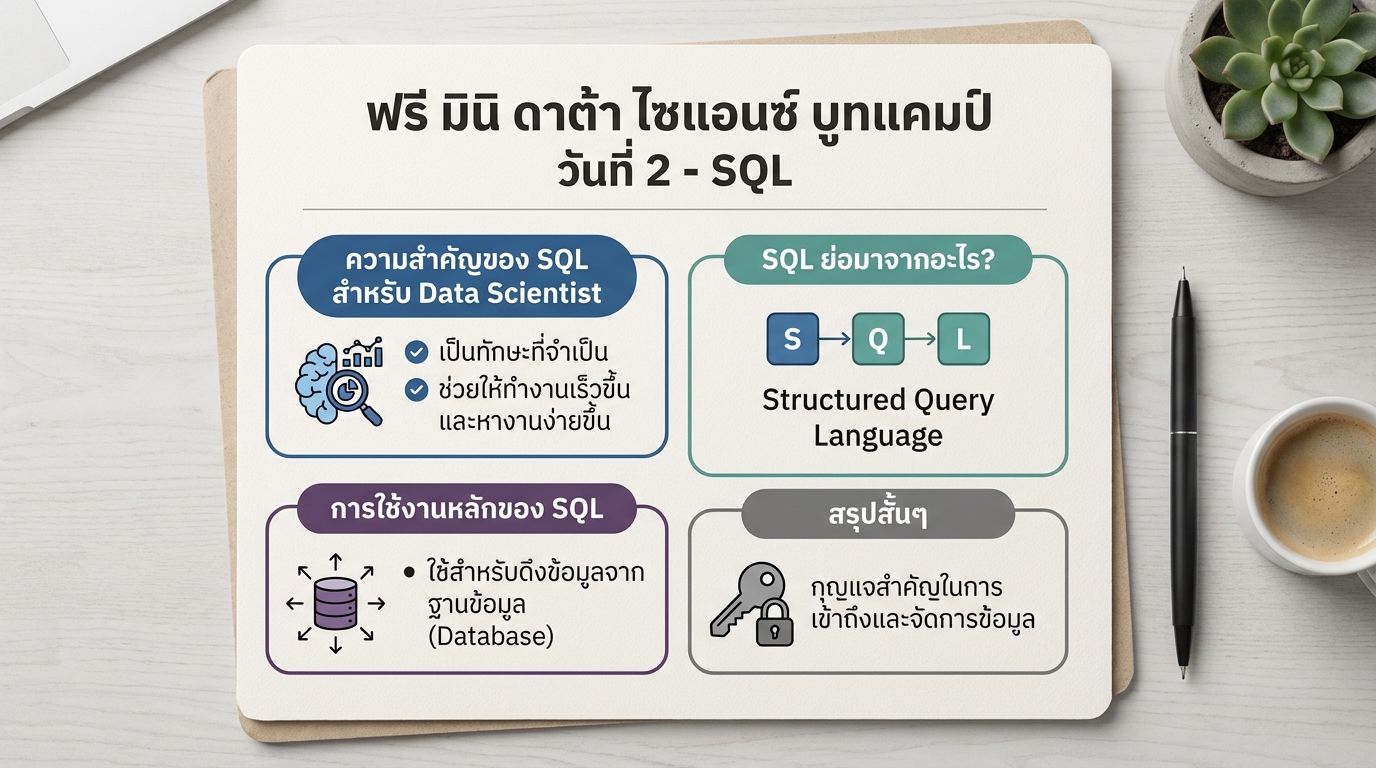 Free Mini Data Science Bootcamp Day 2 – SQL: เรียนรู้ SQL ฉบับมือใหม่
