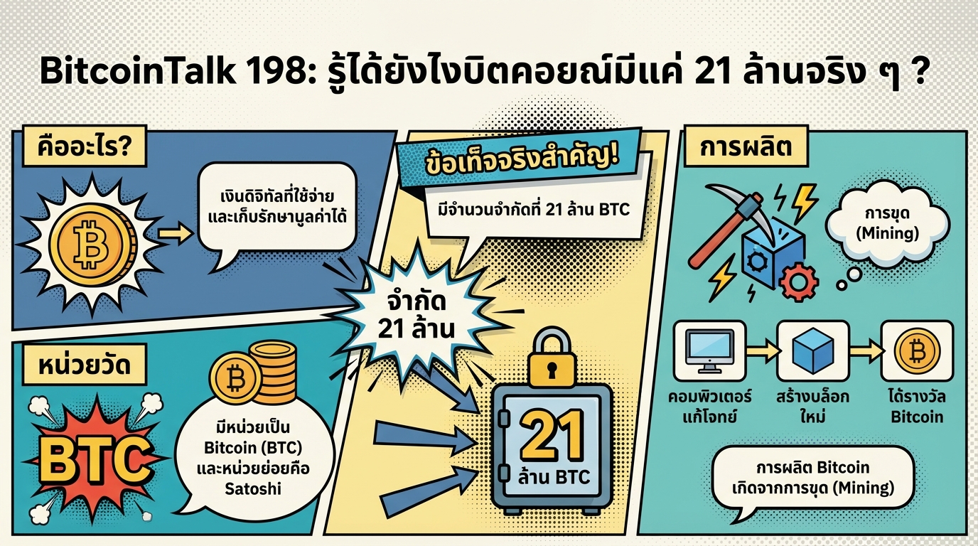 #BitcoinTalk 198: ทำไม Bitcoin มีแค่ 21 ล้าน? ไขข้อสงสัย!