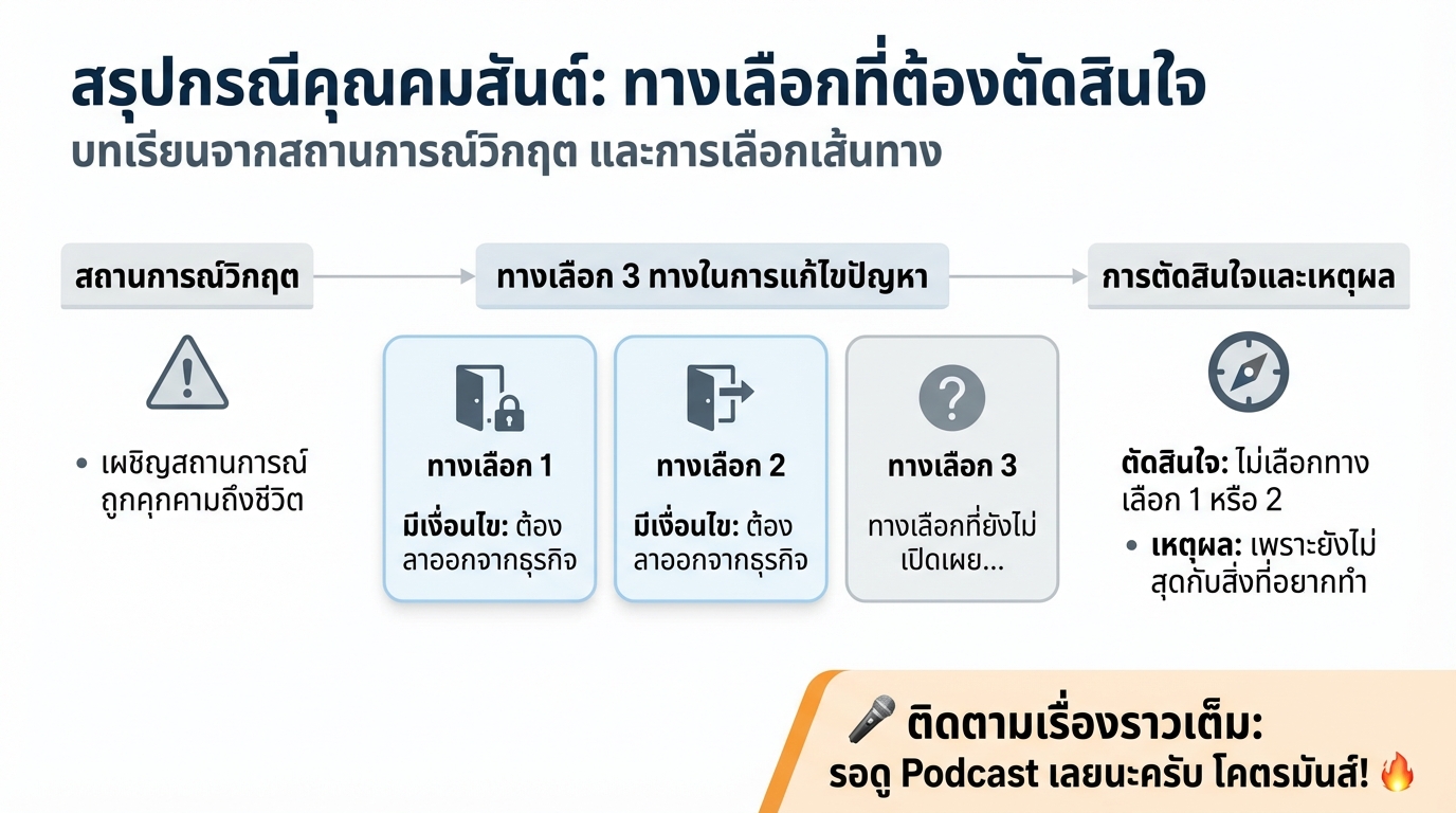 คุณคมสันต์เคยมีทางเลือก 3 ทาง รอดู Podcast โคตรมันส์!🔥