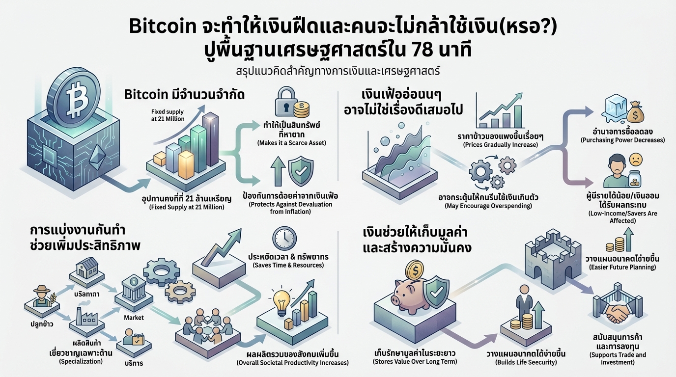Bitcoin กับเงินฝืด: ทำไมคนถึงกลัว และ Bitcoin จะแก้ปัญหาได้จริงหรือ?