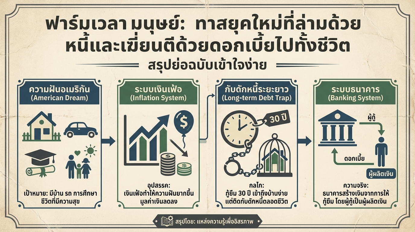 ฟาร์มเวลามนุษย์: ทาสยุคใหม่ในยุคเงินเฟ้อและ Bitcoin