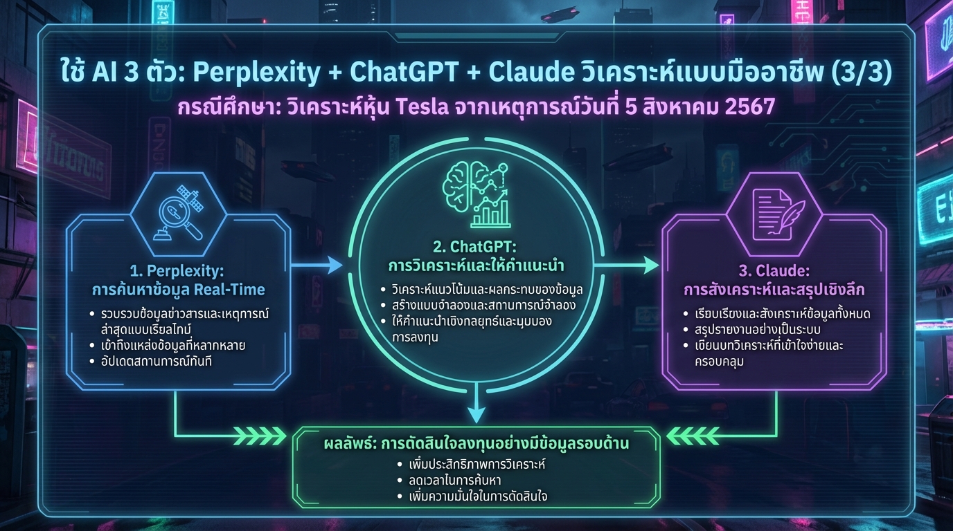 วิเคราะห์หุ้นด้วย AI: Perplexity, ChatGPT, Claude (3/3)