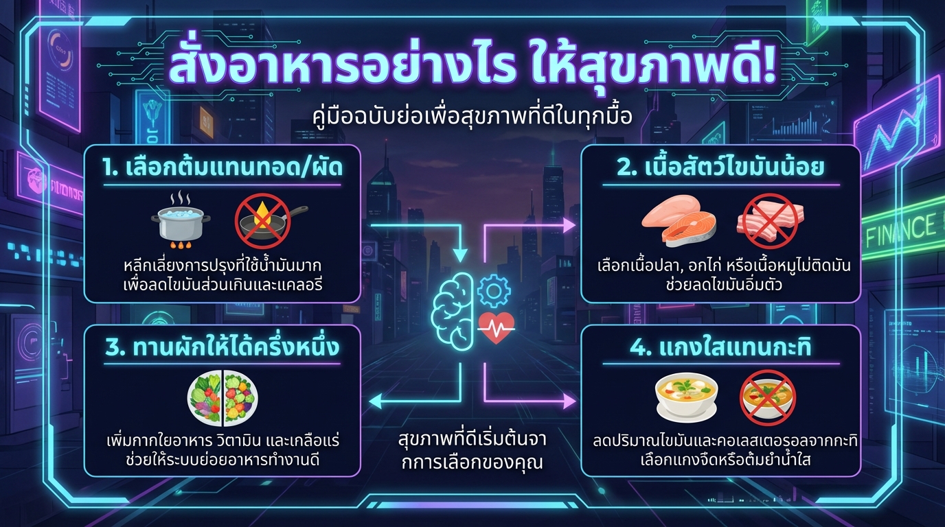 สั่งอาหารอย่างไร ให้สุขภาพดี! เคล็ดลับง่ายๆ เพื่อสุขภาพที่ดี