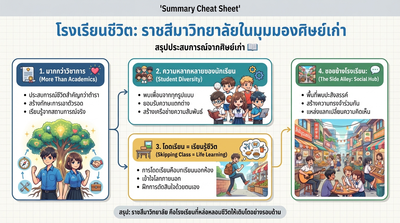 โรงเรียนชีวิต: ราชสีมาวิทยาลัยในมุมมองศิษย์เก่า