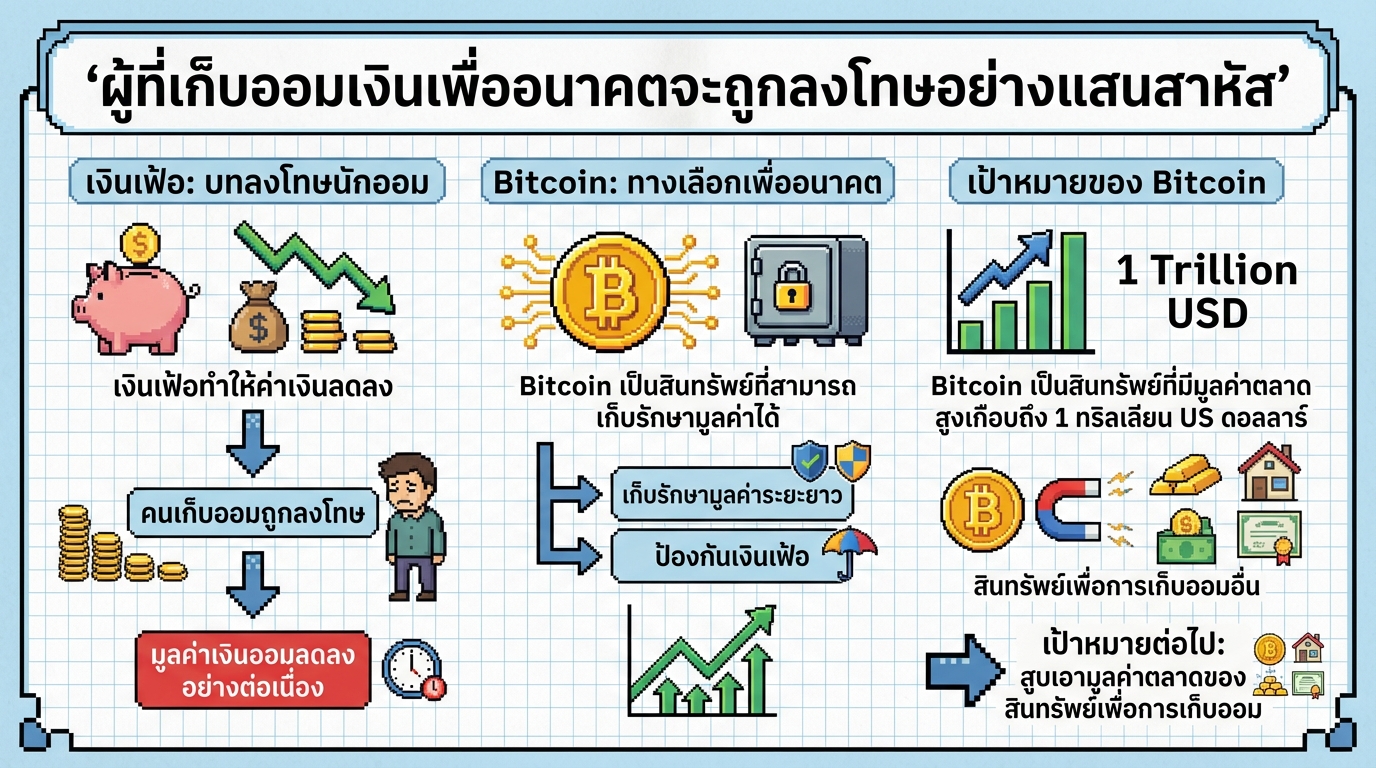 ผู้ที่เก็บออมเงินเพื่ออนาคตจะถูกลงโทษอย่างแสนสาหัส: Bitcoin ทางออก?