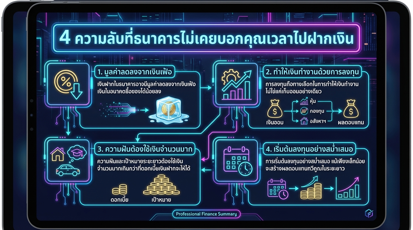4 ความลับที่ธนาคารไม่เคยบอกคุณ! เรื่องเงินฝากที่คุณต้องรู้