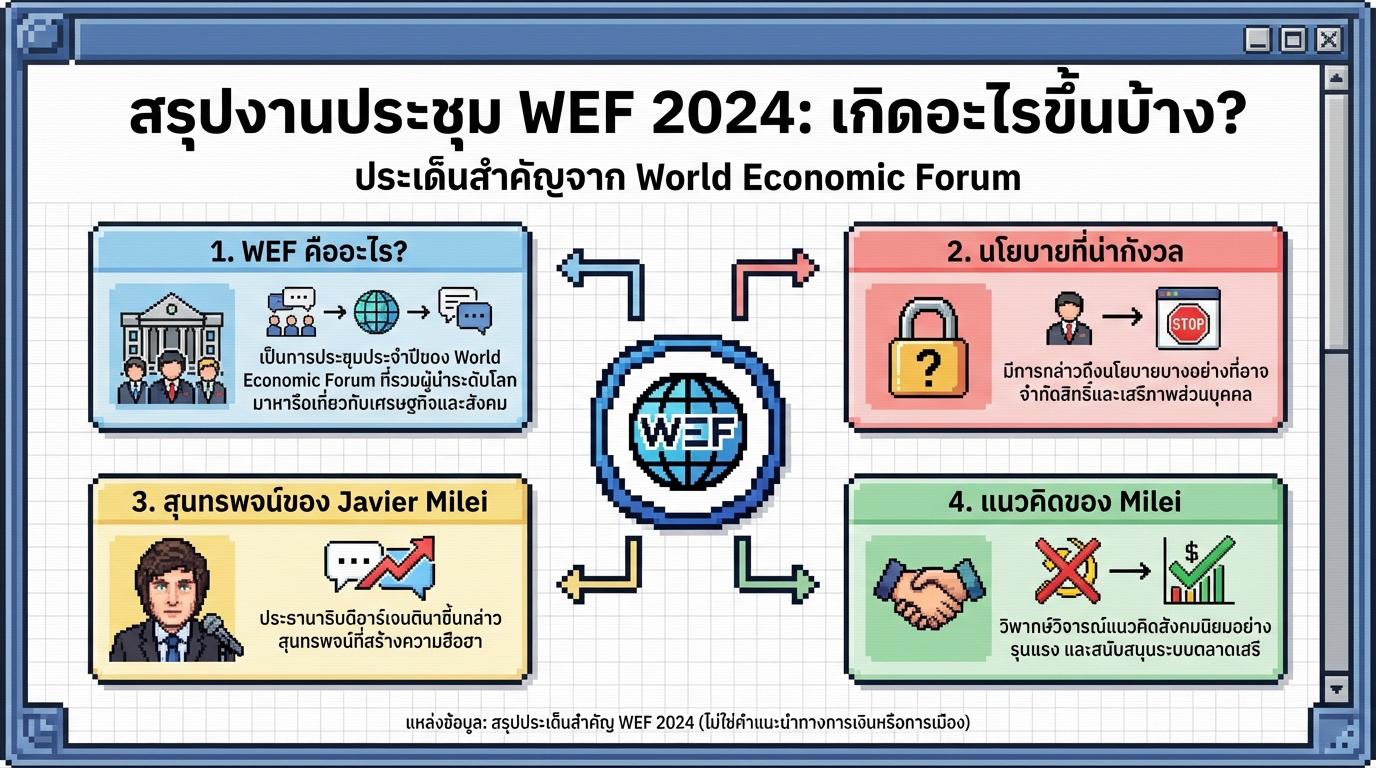 เกิดอะไรขึ้นในงานประชุม WEF 2024: สรุปประเด็นร้อนแรง