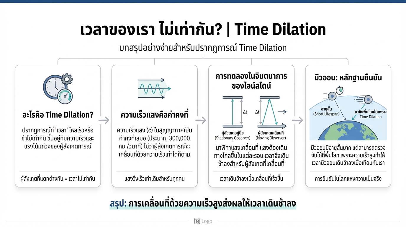 เวลาของเรา ไม่เท่ากัน? | Time Dilation ปรากฏการณ์สุดท้าทาย