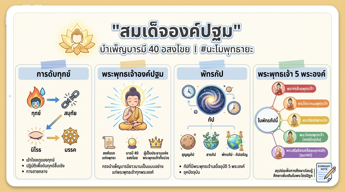 สมเด็จองค์ปฐม: ปฐมบทแห่งการตรัสรู้ บำเพ็ญบารมี 40 อสงไขย #นะโมพุทธายะ