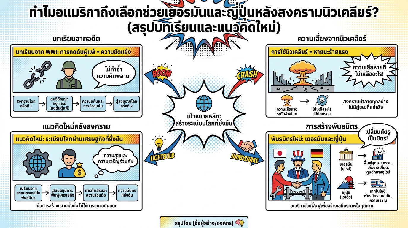 ทำไมสหรัฐฯ เลือกฟื้นฟูเยอรมันและญี่ปุ่นหลังสงครามโลก?