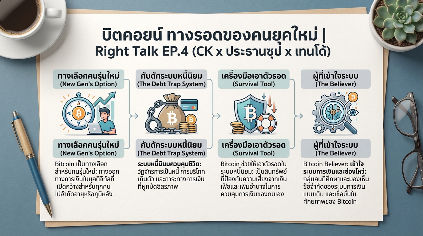 บิตคอยน์ ทางรอดของคนยุคใหม่ | Right Talk EP.4 (CK x ประธานซุป x เทนโด้)