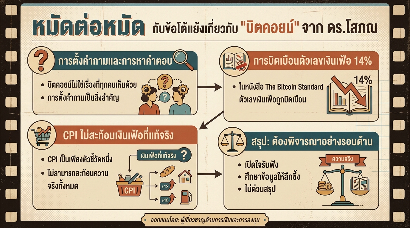 หมัดต่อหมัด กับข้อโต้แย้งเกี่ยวกับ “บิตคอยน์” จาก ดร.โสภณ