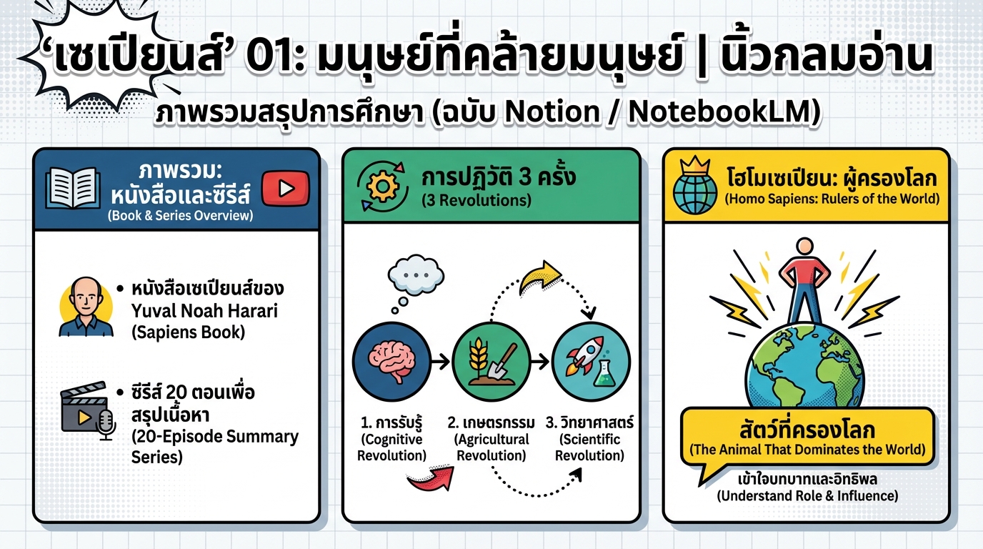 เซเปียนส์’ 01: มนุษย์ที่คล้ายมนุษย์ | นิ้วกลมอ่าน: บทสรุปและวิเคราะห์