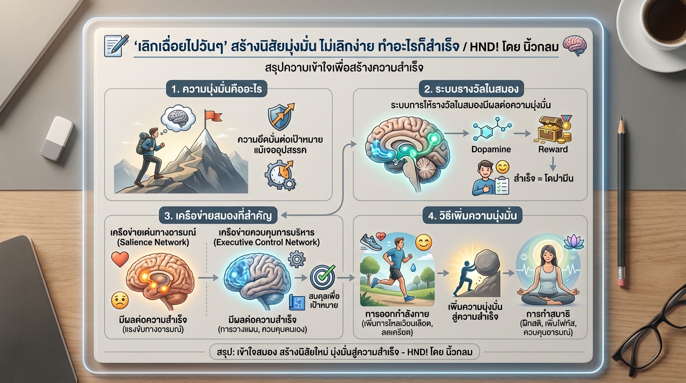 เลิกเฉื่อยไปวันๆ สร้างนิสัยมุ่งมั่น ทำอะไรก็สำเร็จ / HND! โดย นิ้วกลม