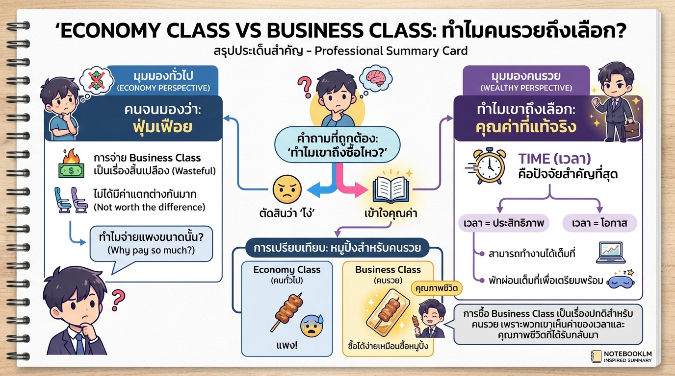 Economy Class vs Business Class: ทำไมคนรวยถึงเลือก?