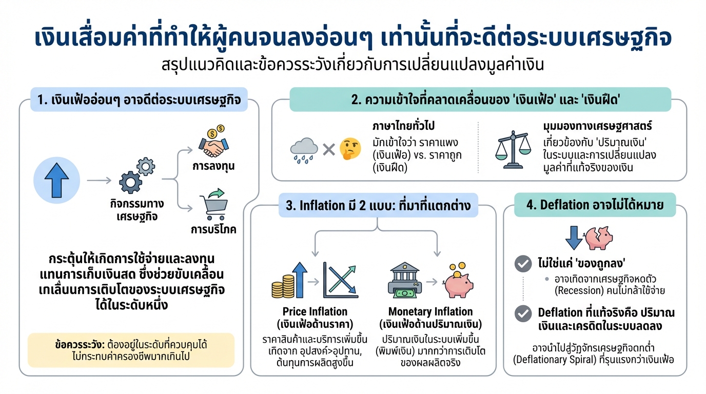 เงินเสื่อมค่า: ทำไมเงินเฟ้ออ่อนๆ อาจดีต่อเศรษฐกิจ?