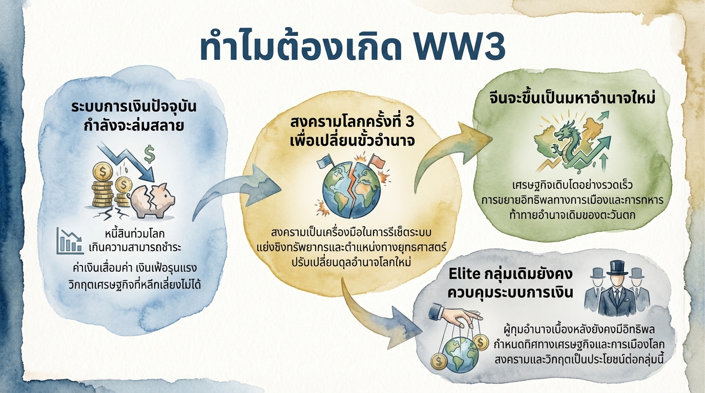 ทำไมต้องเกิด WW3: การล่มสลายของระบบการเงินโลก #ยีราฟพารวย