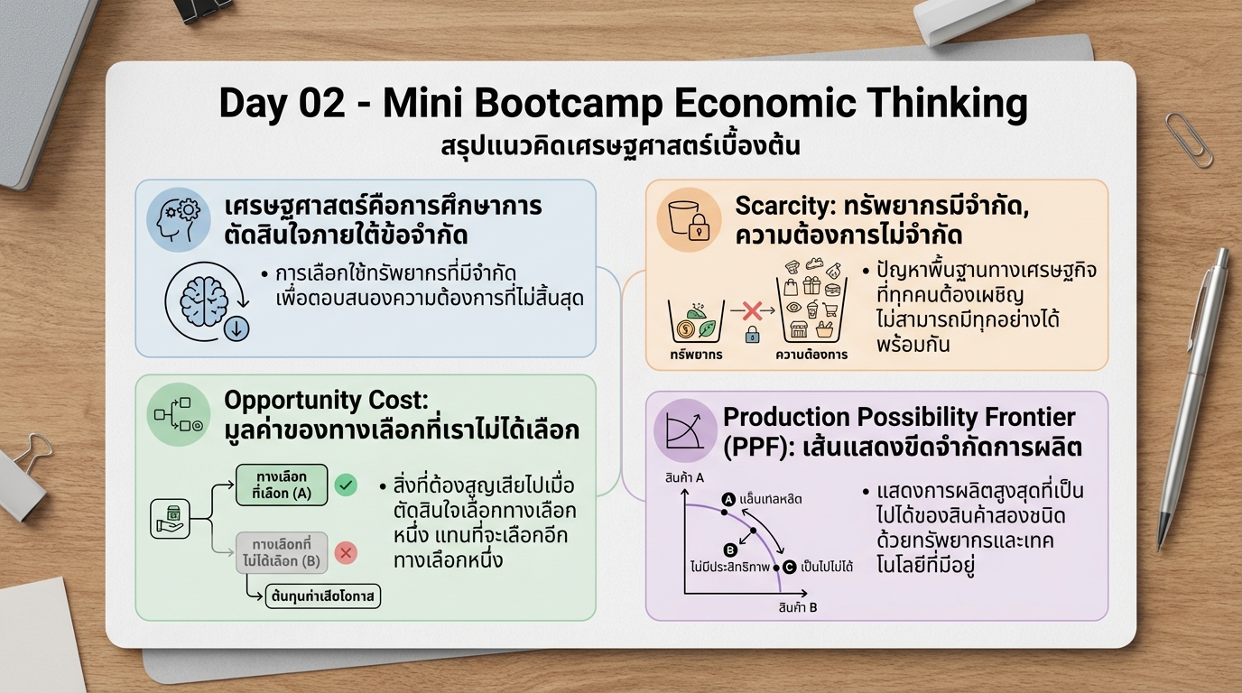Day 02 – Mini Bootcamp Economic Thinking: เจาะลึกแนวคิดเศรษฐศาสตร์