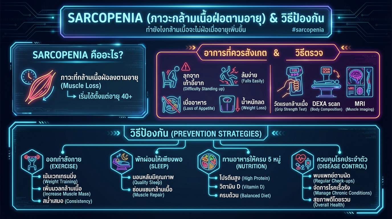 ทำยังไงกล้ามเนื้อจะไม่ฝ่อเมื่ออายุเพิ่มขึ้น #sarcopenia | การงง การเงิน