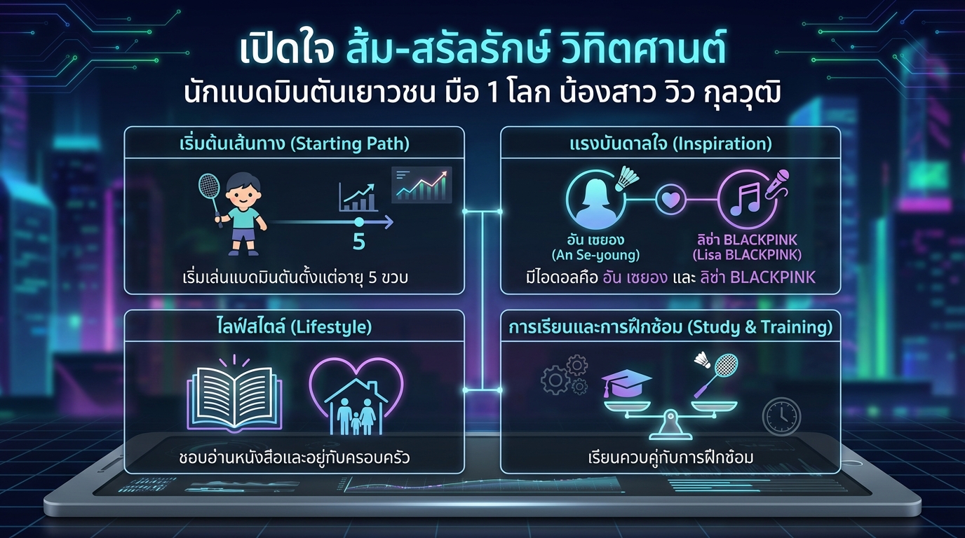 เปิดใจ ส้ม-สรัลรักษ์ วิทิตศานต์ นักแบดมินตันเยาวชน มือ 1 โลก