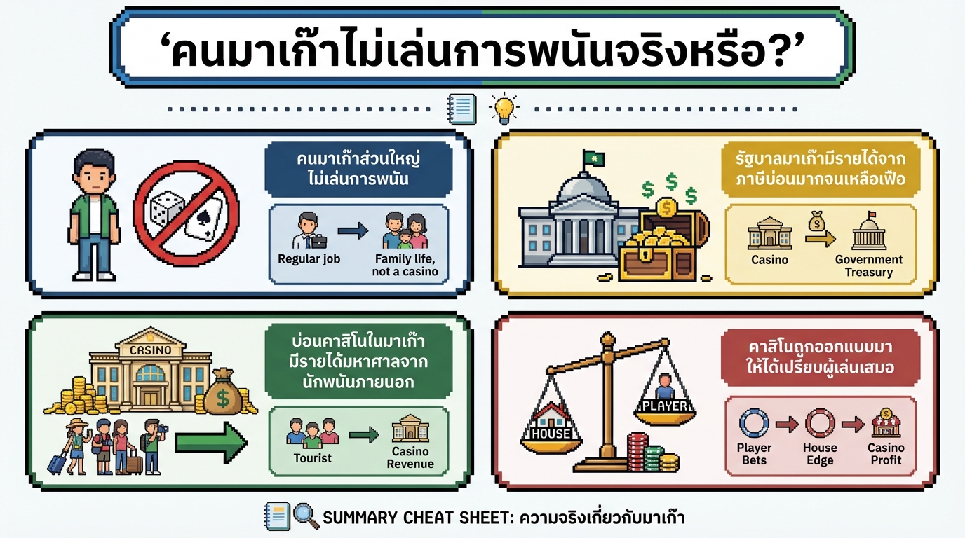 คนมาเก๊าไม่เล่นการพนันจริงหรือ? เปิดข้อเท็จจริงเบื้องหลังคาสิโนมาเก๊า