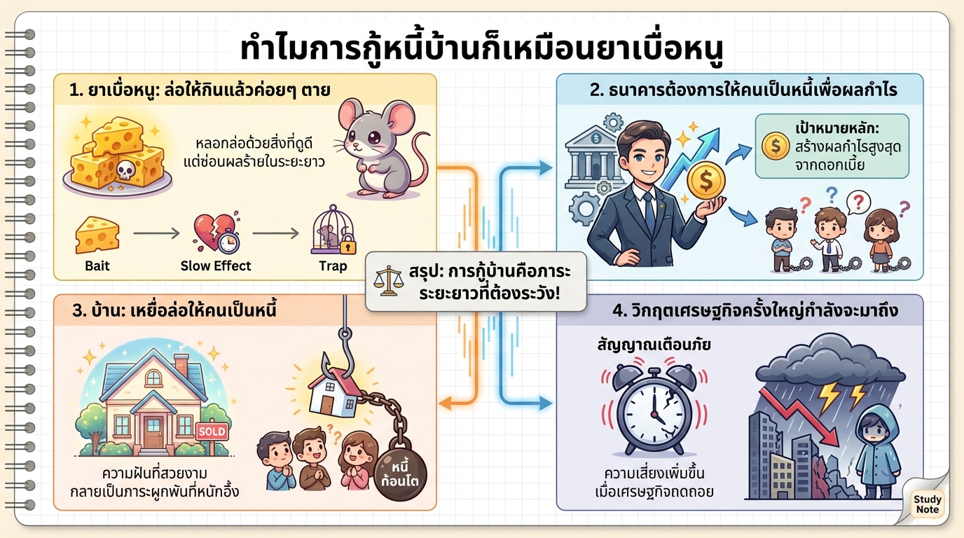 ทำไมการกู้หนี้บ้านก็เหมือนยาเบื่อหนู: กับดักทางการเงินที่ต้องระวัง