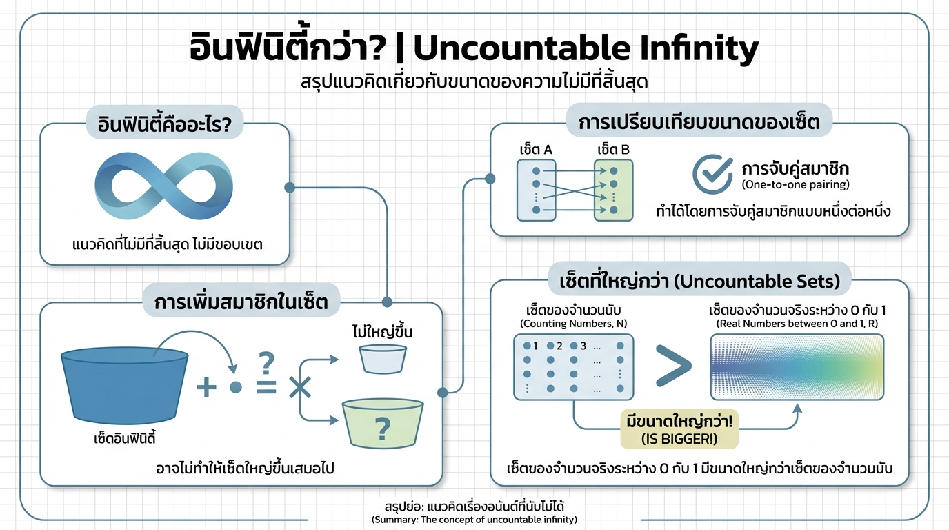 อินฟินิตี้กว่า? ไขปริศนา Uncountable Infinity