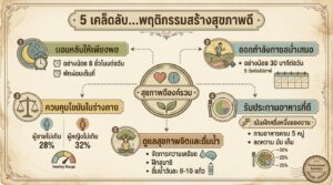 5 เคล็ดลับ…พฤติกรรมสร้างสุขภาพดี กับหมอแอมป์: สุขภาพดีเริ่มต้นได้ง่ายๆ