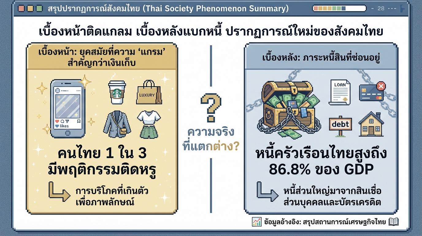 เบื้องหน้าติดแกลม เบื้องหลังแบกหนี้ ปรากฏการณ์ใหม่ของสังคมไทย