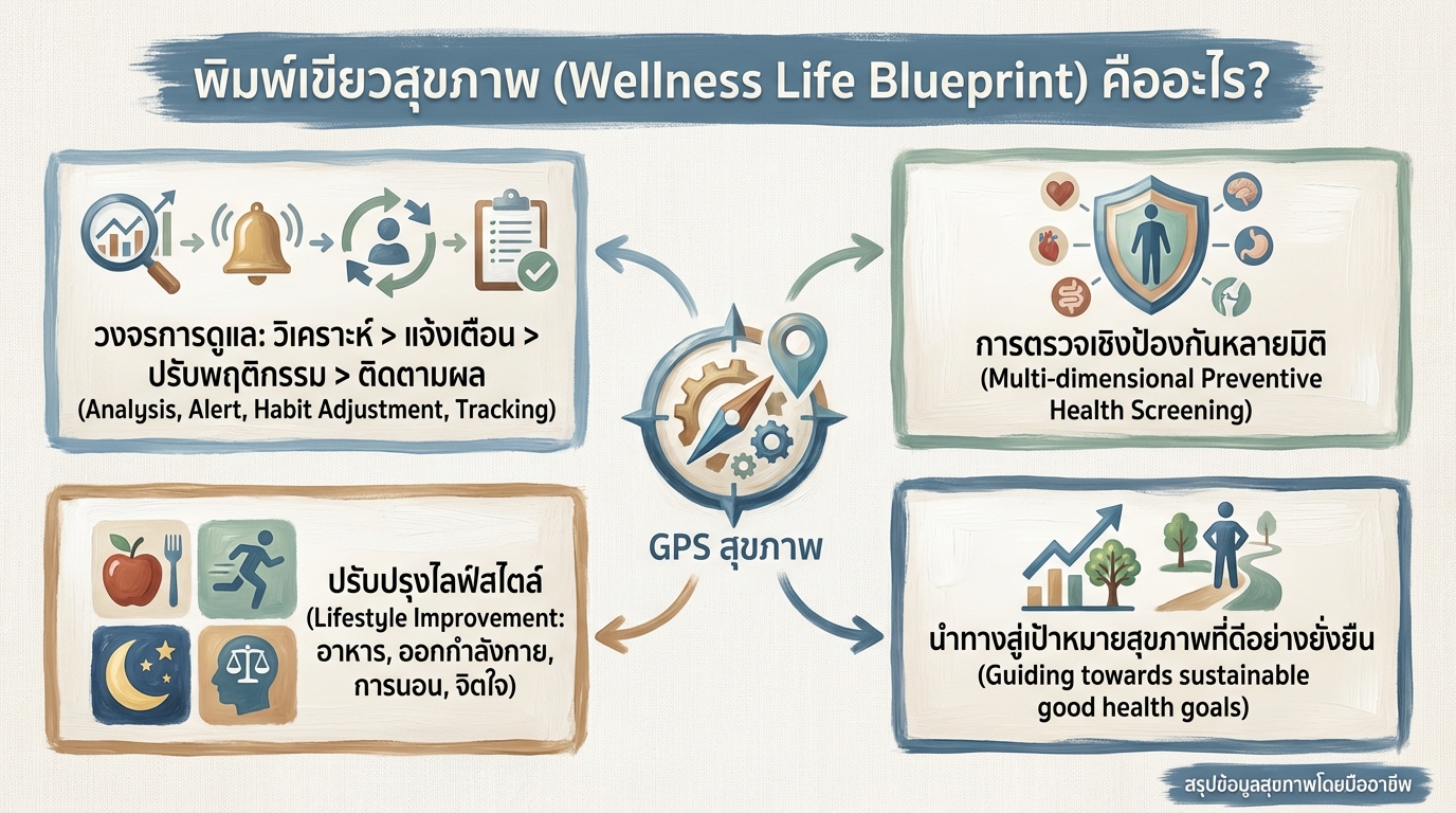 พิมพ์เขียวสุขภาพ (Wellness Life Blueprint) คืออะไร? ตรวจสุขภาพเชิงป้องกัน