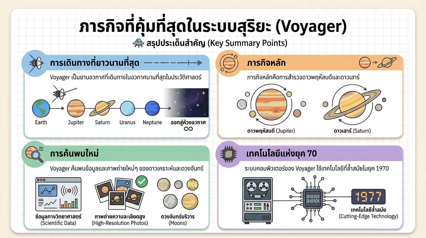ภารกิจ Voyager: การเดินทางที่ยาวนานที่สุดในประวัติศาสตร์อวกาศ