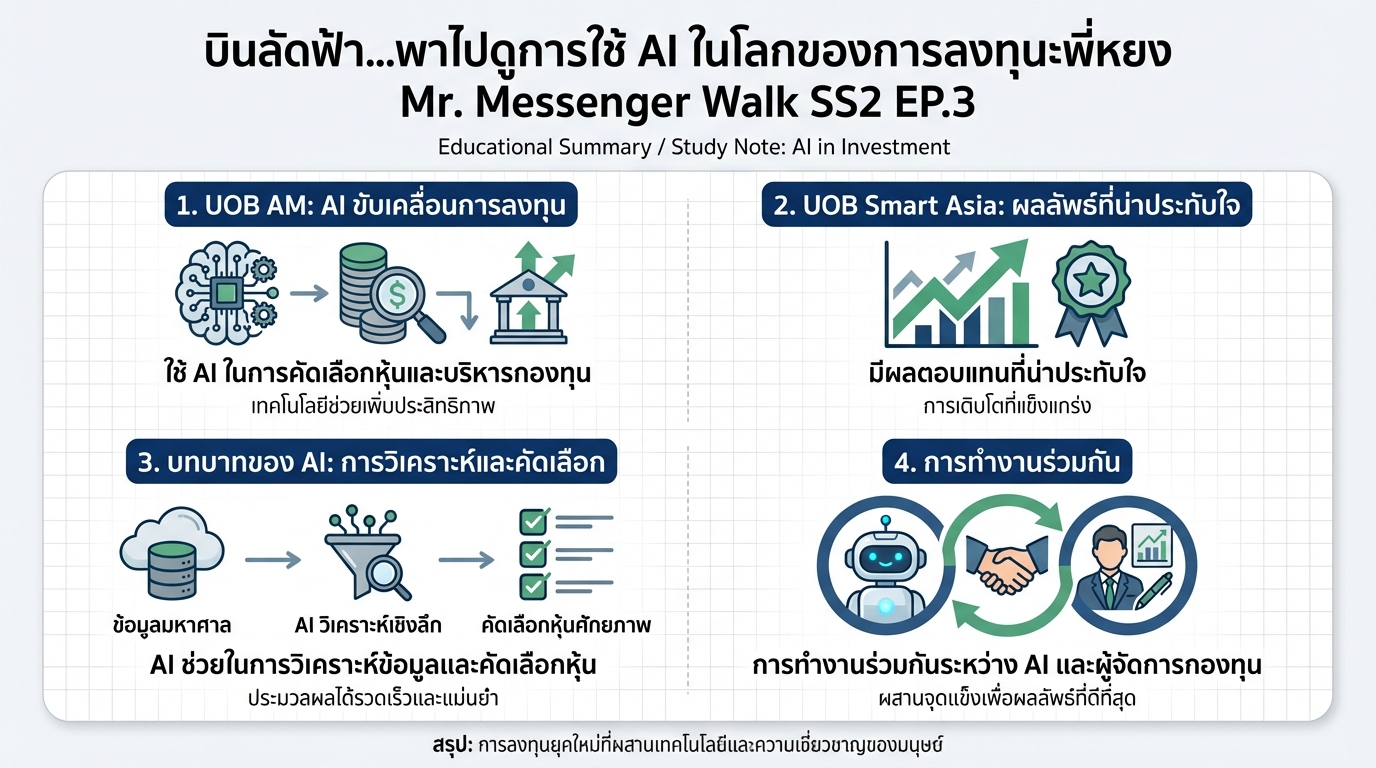 บินลัดฟ้า…พาไปดูการใช้ AI ในโลกของการลงทุนกับพี่หยง Mr. Messenger Walk SS2 EP.3