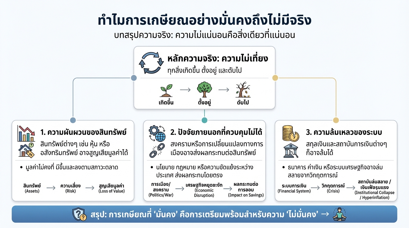 ทำไมการเกษียณอย่างมั่นคงถึงไม่มีจริง #ยีราฟพารวย