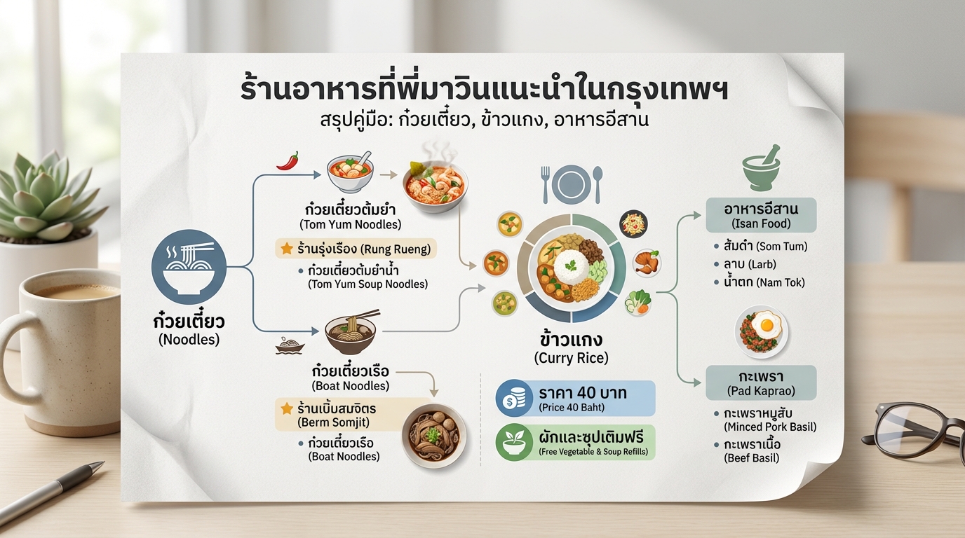 ร้านอาหารที่พี่มาวินแนะนำ 🥶 อร่อยเด็ดในกรุงเทพฯ