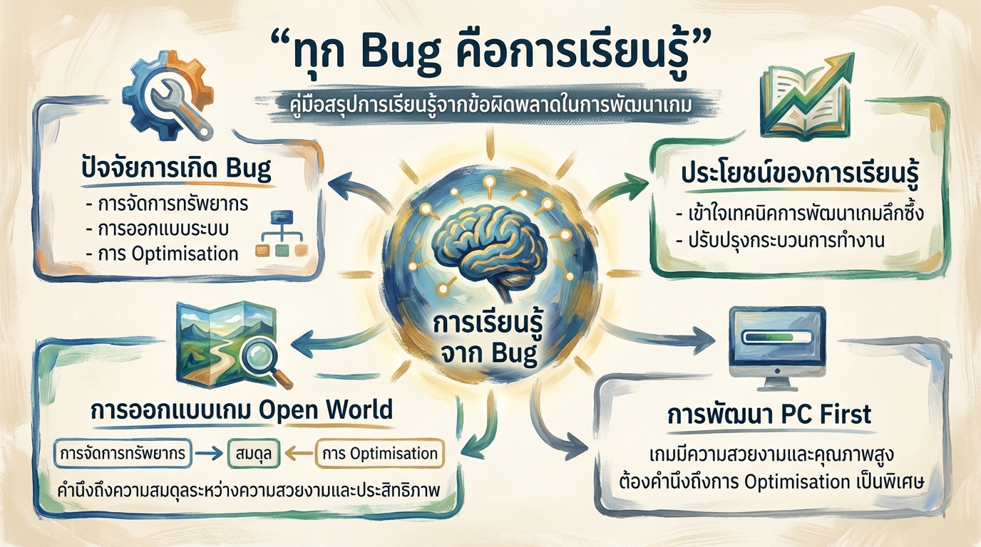 ทุก Bug คือการเรียนรู้: เจาะลึกมุมมองโปรแกรมเมอร์ต่อปัญหาในเกม