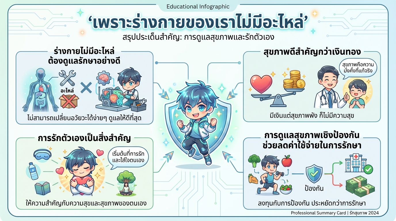เพราะร่างกายของเราไม่มีอะไหล่: ดูแลสุขภาพเชิงป้องกัน by หมอแอมป์