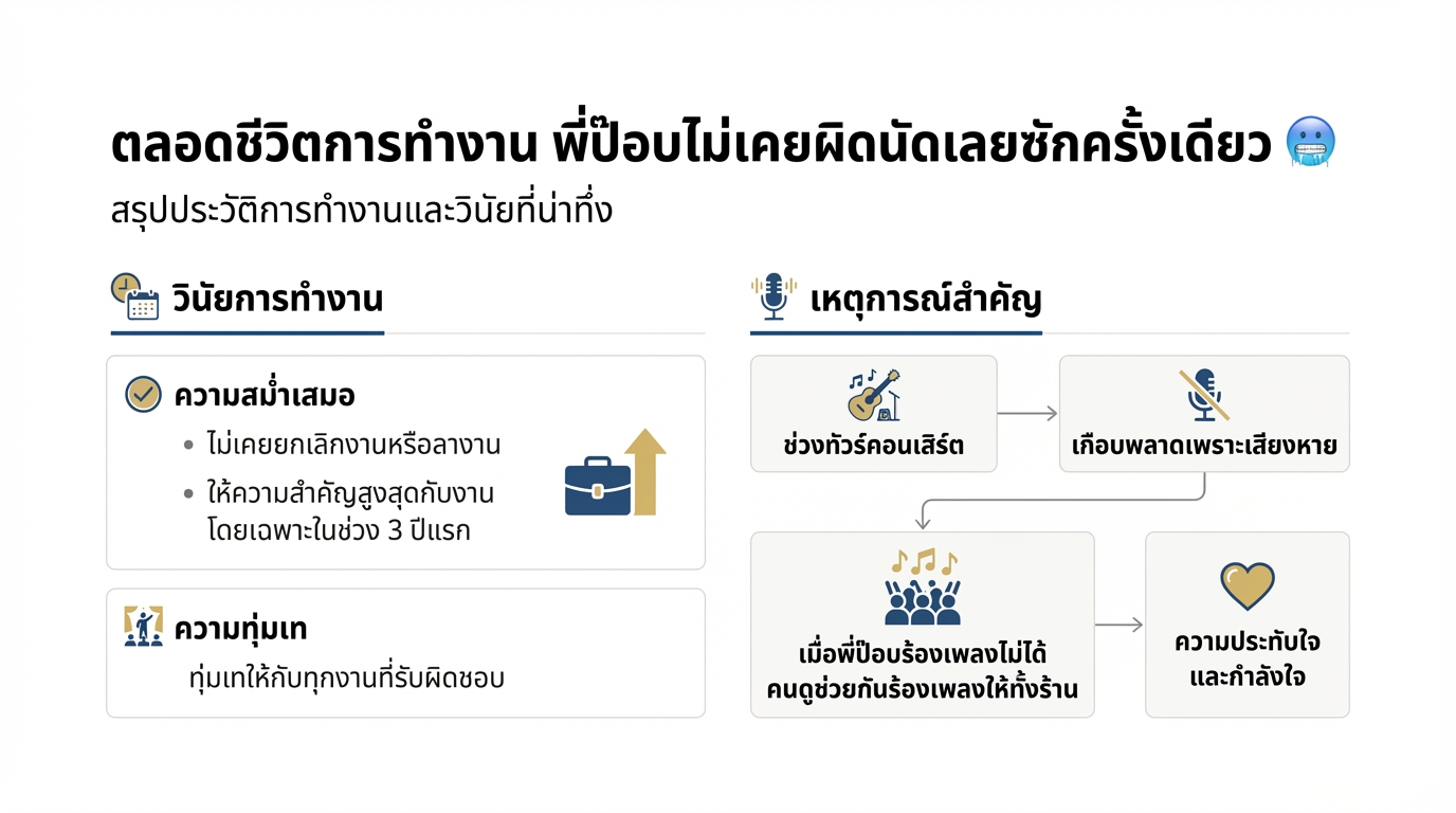 ตลอดชีวิตการทำงาน พี่ป๊อบไม่เคยผิดนัดเลยซักครั้งเดียว 🥶