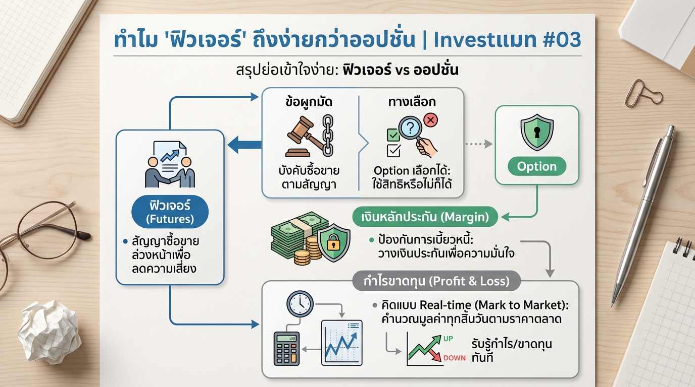ทำไม “ฟิวเจอร์” ถึงง่ายกว่าออปชั่น | Investแมท #03