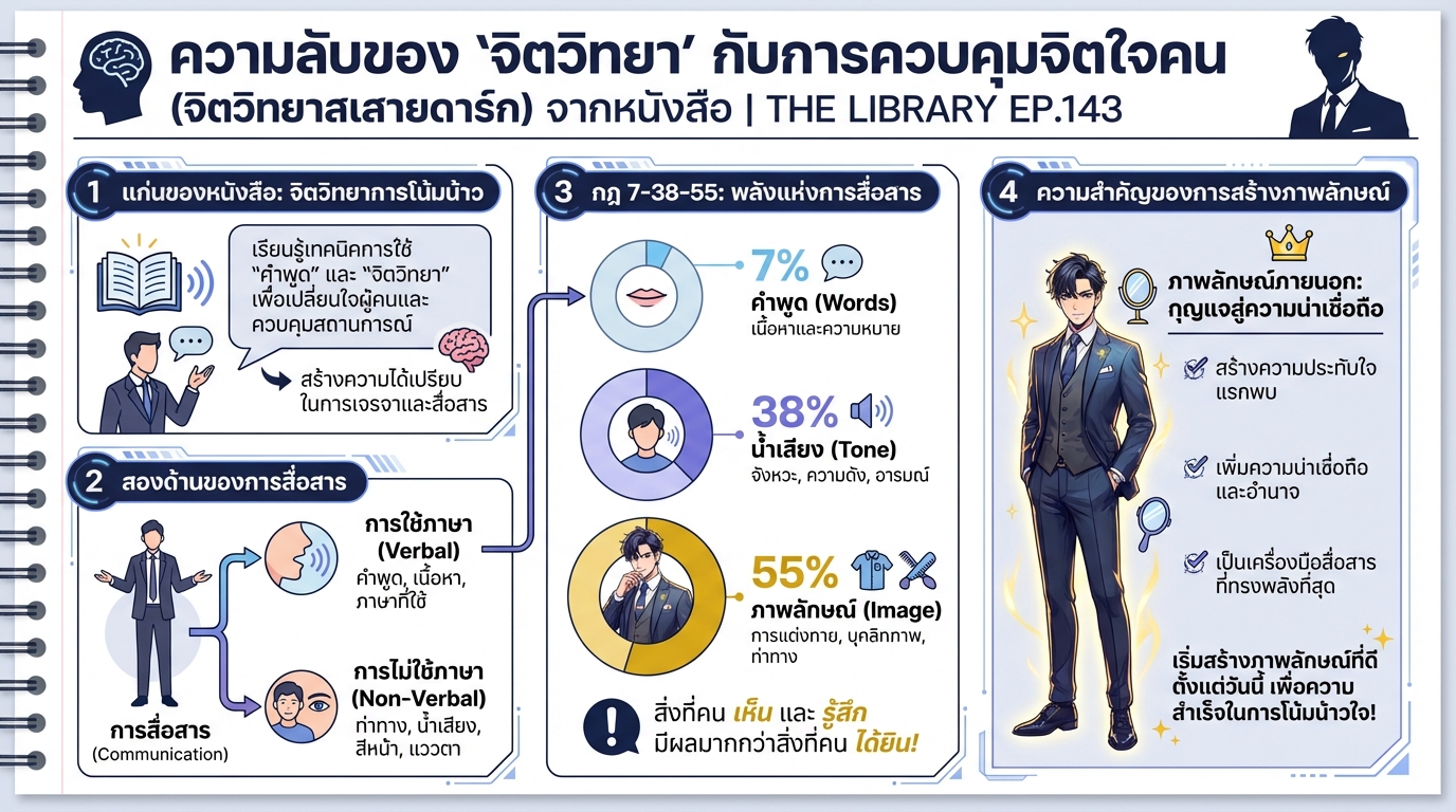 ความลับจิตวิทยาควบคุมจิตใจคน (จิตวิทยาสายดาร์ก) | THE LIBRARY EP.143