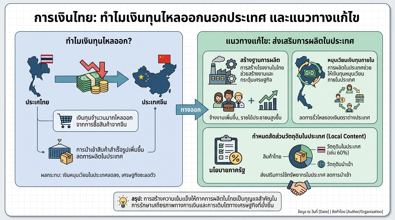 การเงินไทย: ปัญหาเงินทุนไหลออก และแนวทางแก้ไข