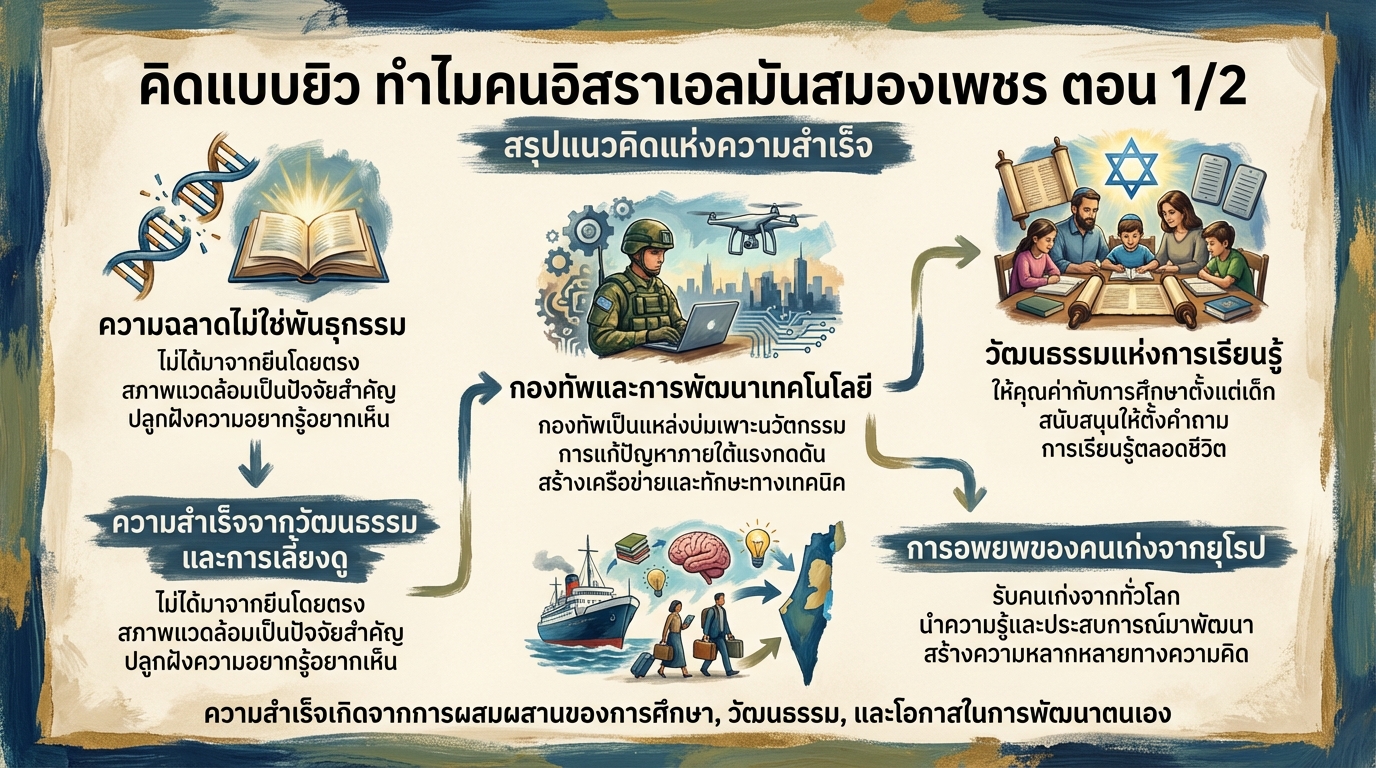 คิดแบบยิว ทำไมคนอิสราเอลมันสมองเพชร ตอน 1/2 | การเงิน