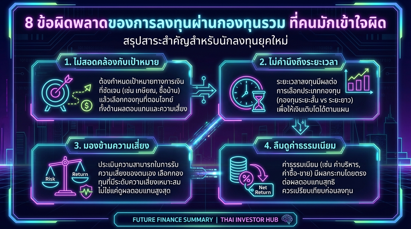 8 ข้อผิดพลาดลงทุนกองทุนรวม ที่นักลงทุนควรรู้