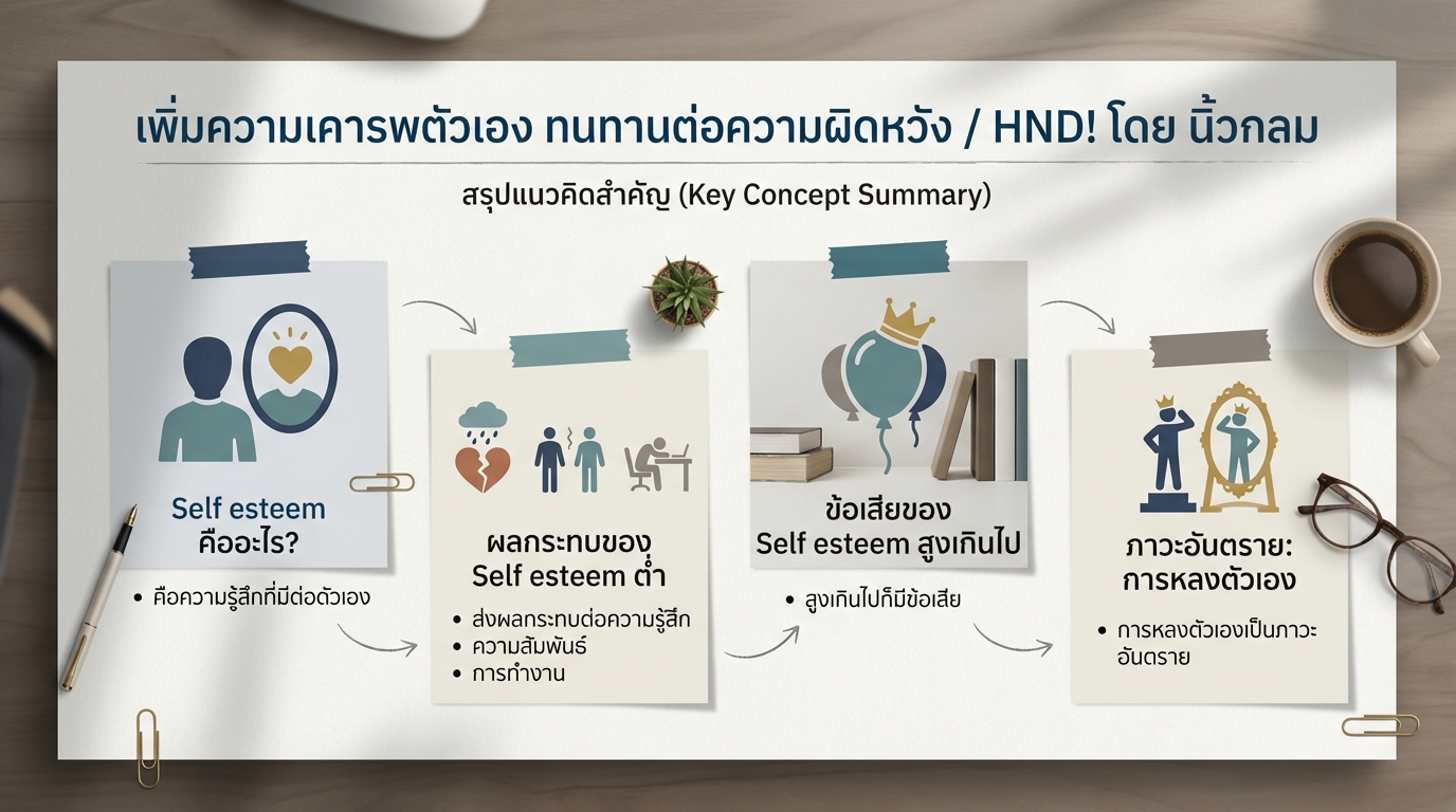เพิ่มความเคารพตัวเอง ทนทานต่อความผิดหวัง / HND! โดย นิ้วกลม